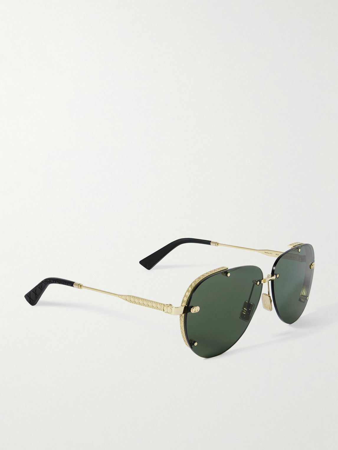 Dior Eyewear - NeoDior A1U Aviator-Style Guilloché Gold-Tone Sunglasses