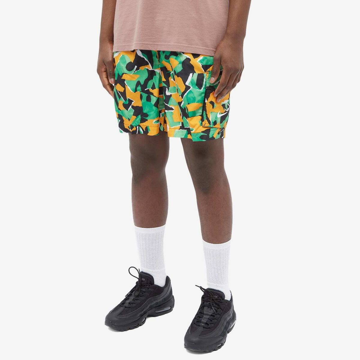 Nike Swim Men's Nike Shred Camo Voyage 5" Cargo Short in Electric Algae