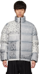 thisisneverthat White & Gray Bandana Down Jacket