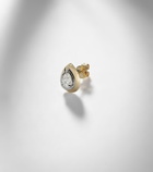 Rainbow K 9kt gold single earring with diamond