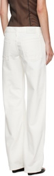 St. Agni White Outland Denim Edition 90s Low Rise Jeans