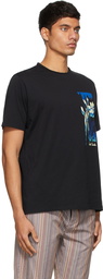 Paul Smith Black 90's Floral Print T-Shirt