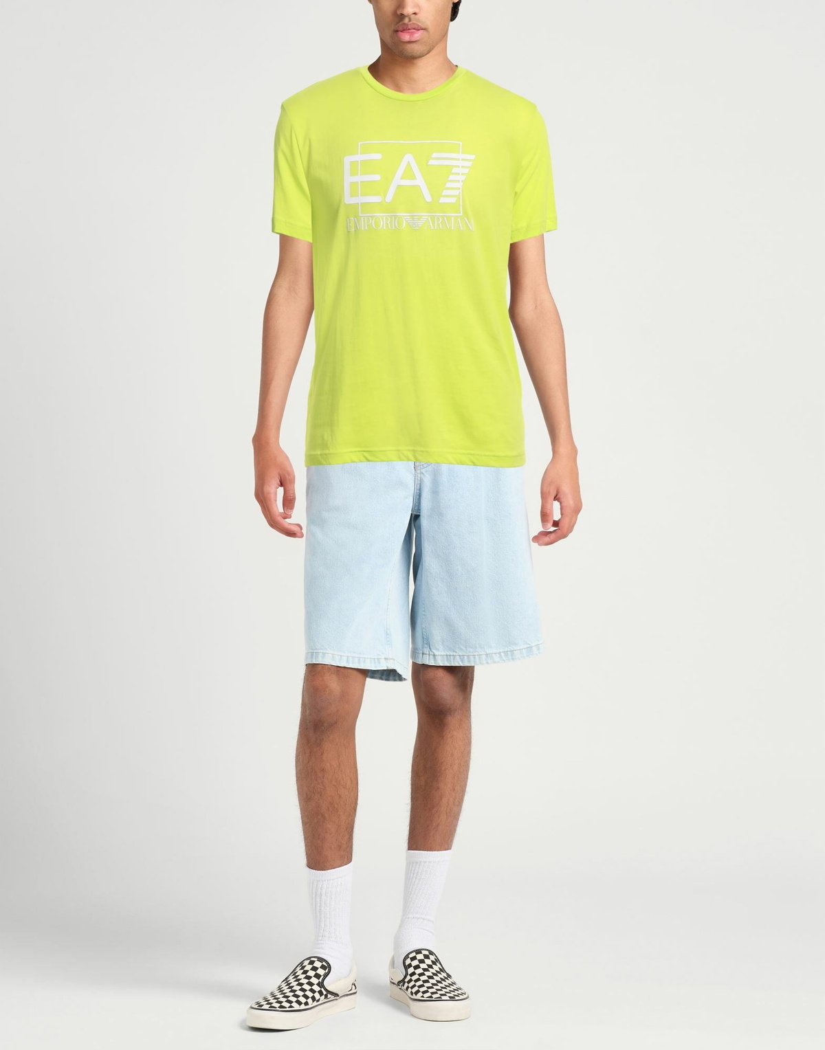 Ea7 Mens T-shirt Lime in Green