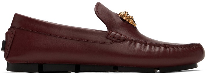 Photo: Versace Burgundy 'La Medusa' Loafers