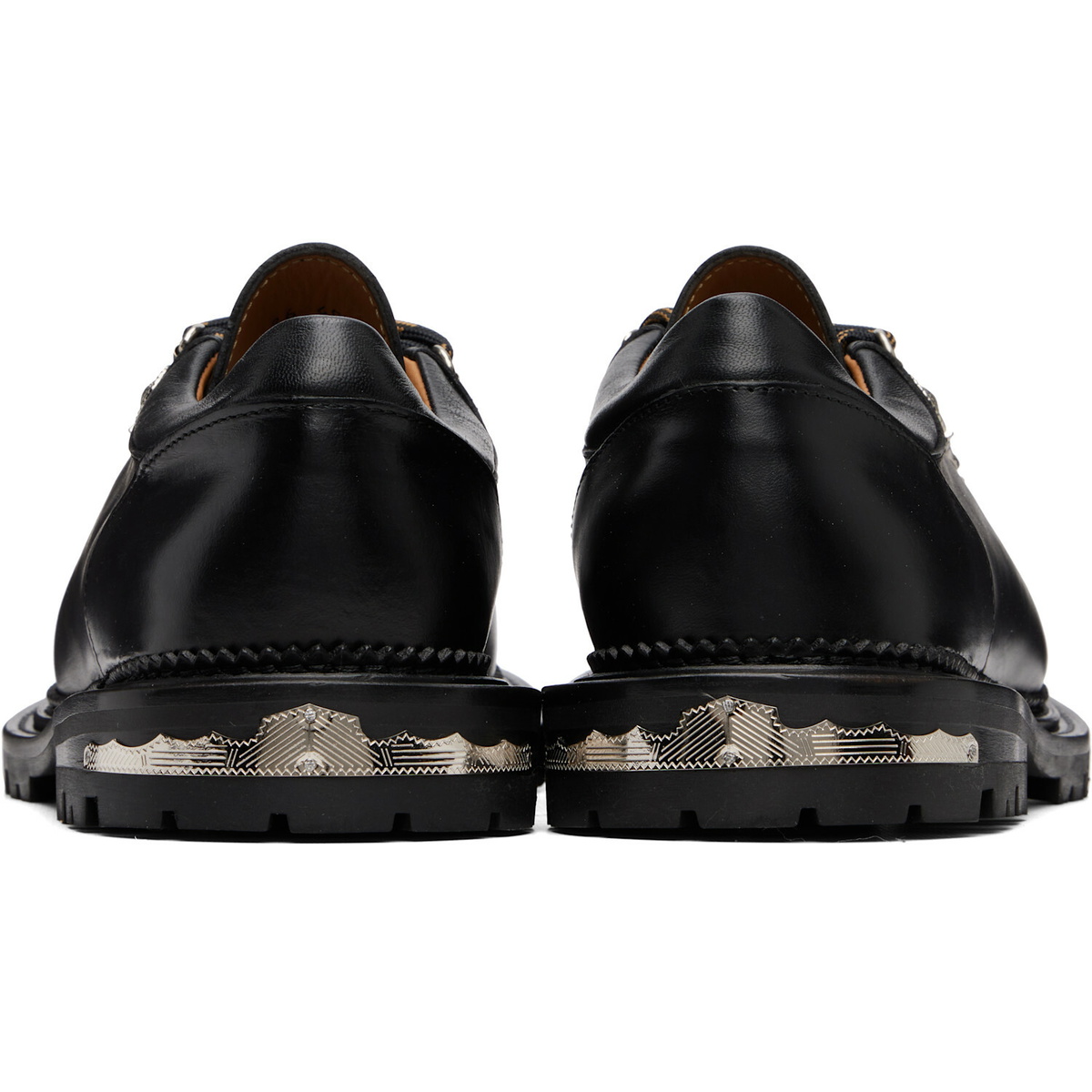 Toga Virilis Black Hard Leather Derbys