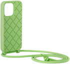 Bottega Veneta Green Intreccio iPhone 13 Pro Case