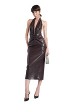 The Andamane Zendaya Dress In Bordeaux Polyester