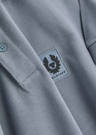 Belstaff Logo Piqué Cotton Polo Shirt Blue