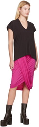 Dries Van Noten Pink Draped Midi Skirt