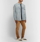 Fear of God - Grandad-Collar Washed-Denim Shirt - Blue