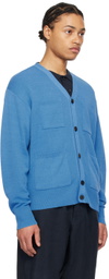DOCUMENT Blue Patch Pocket Cardigan