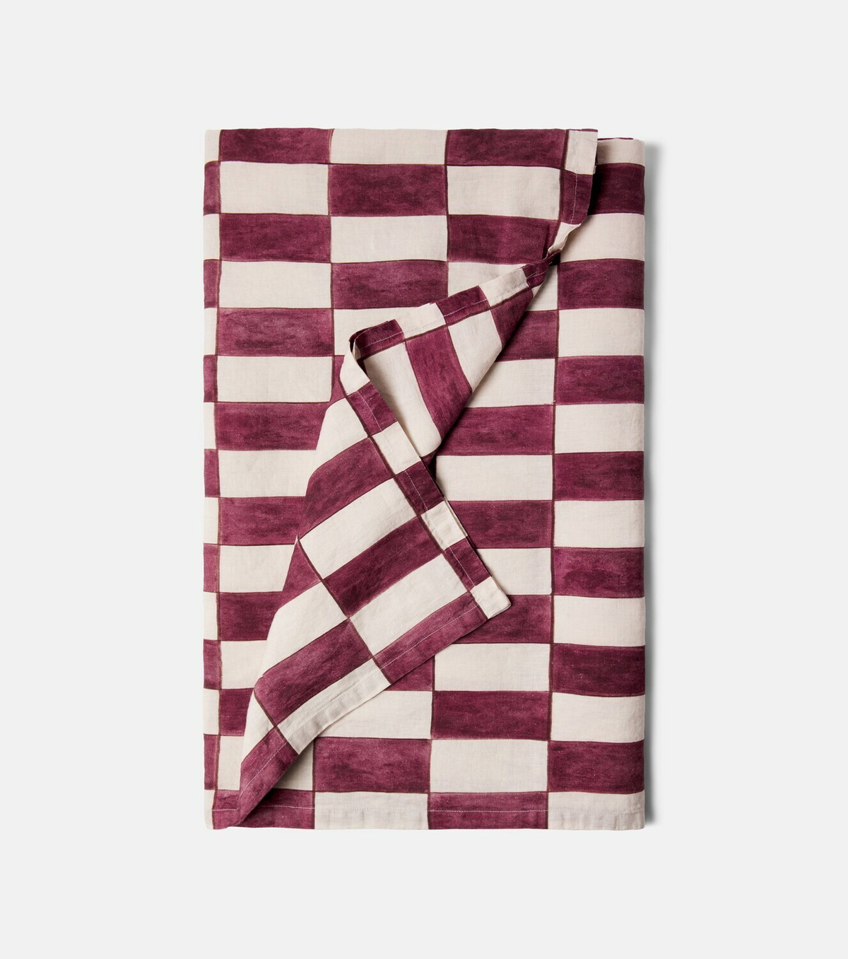 Once Milano Checked linen tablecloth
