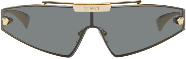 Photo: Versace Gold Shield Sunglasses