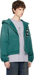ERL Green Letterman Hoodie