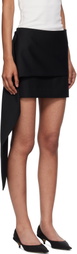 St. Agni Black Scarf Miniskirt