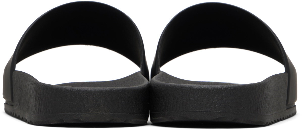 Hugo Black Logo Strap Pool Slides
