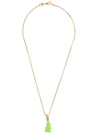 Crystal Haze Fizzy Nostalgia Bear 18kt Gold-plated Necklace - Green - One Size
