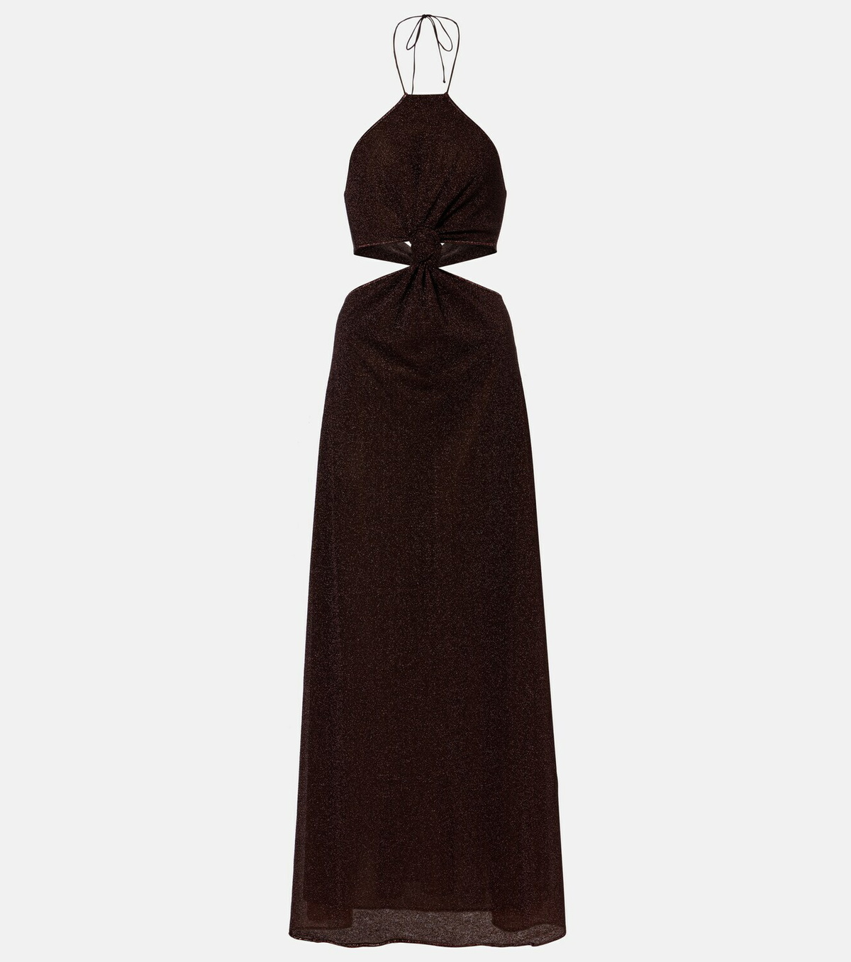 Oséree Lumière cutout halterneck maxi dress