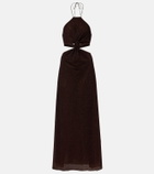 Oséree Lumière cutout halterneck maxi dress