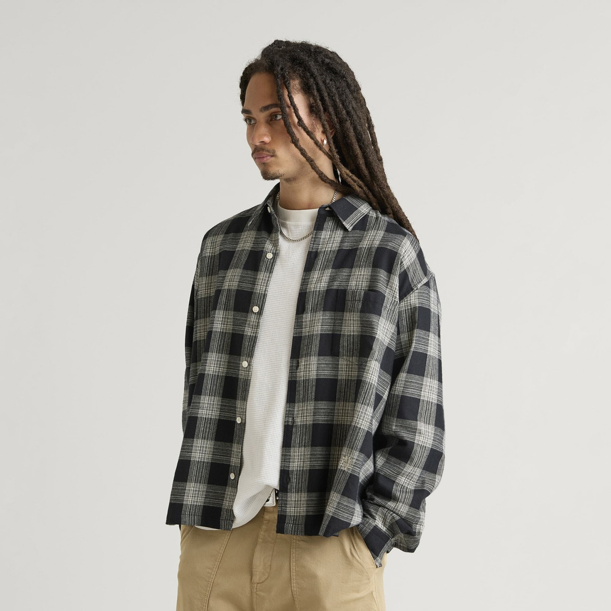 END. Men's Semester Shirt in Black Check