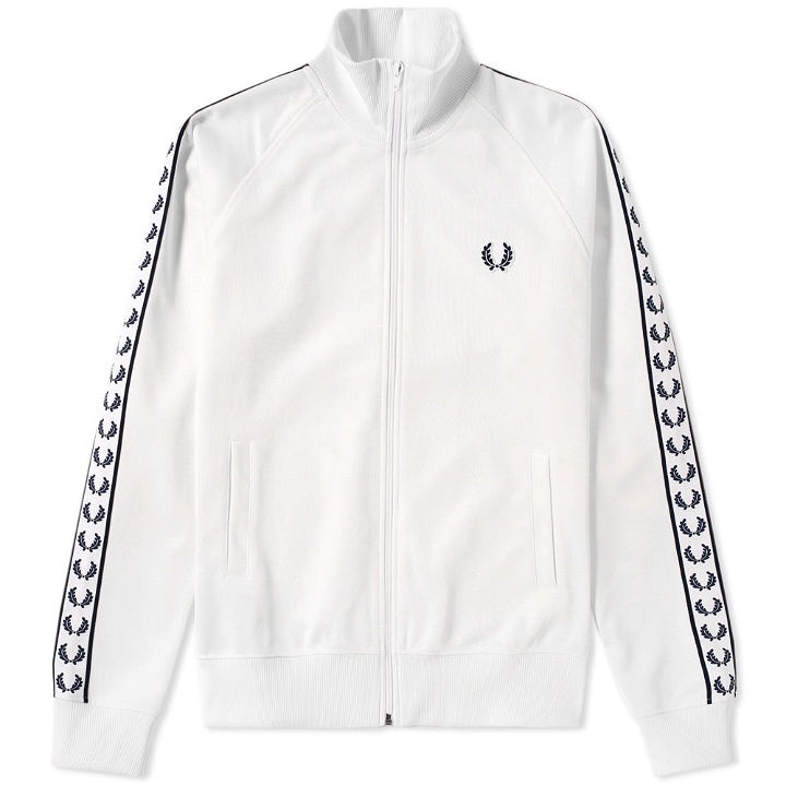 Photo: Fred Perry Laurel Taped Track Jacket White