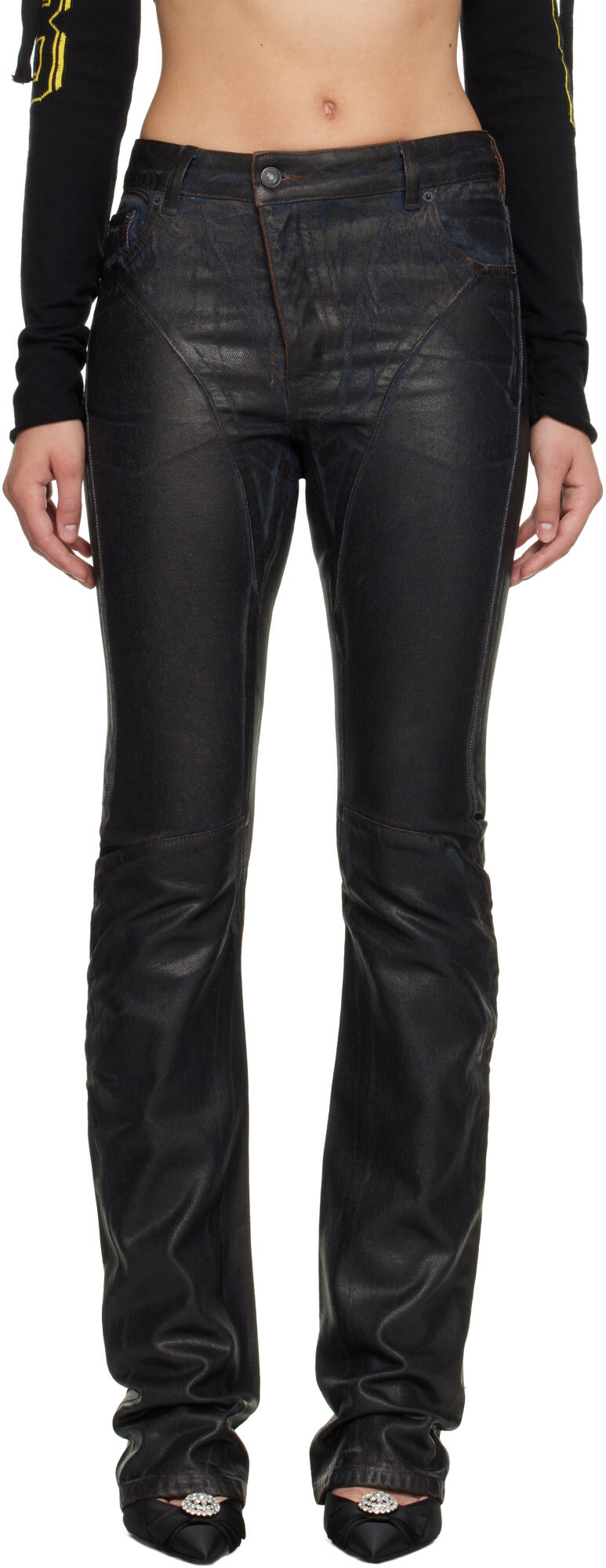 Ottolinger Brown Glazed Curve Jeans