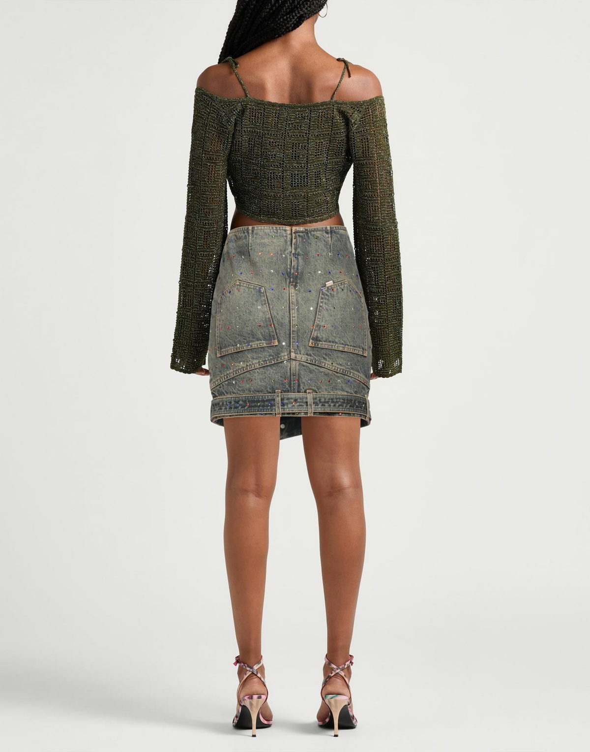 Martine Rose Womens Mini skirt in Blue