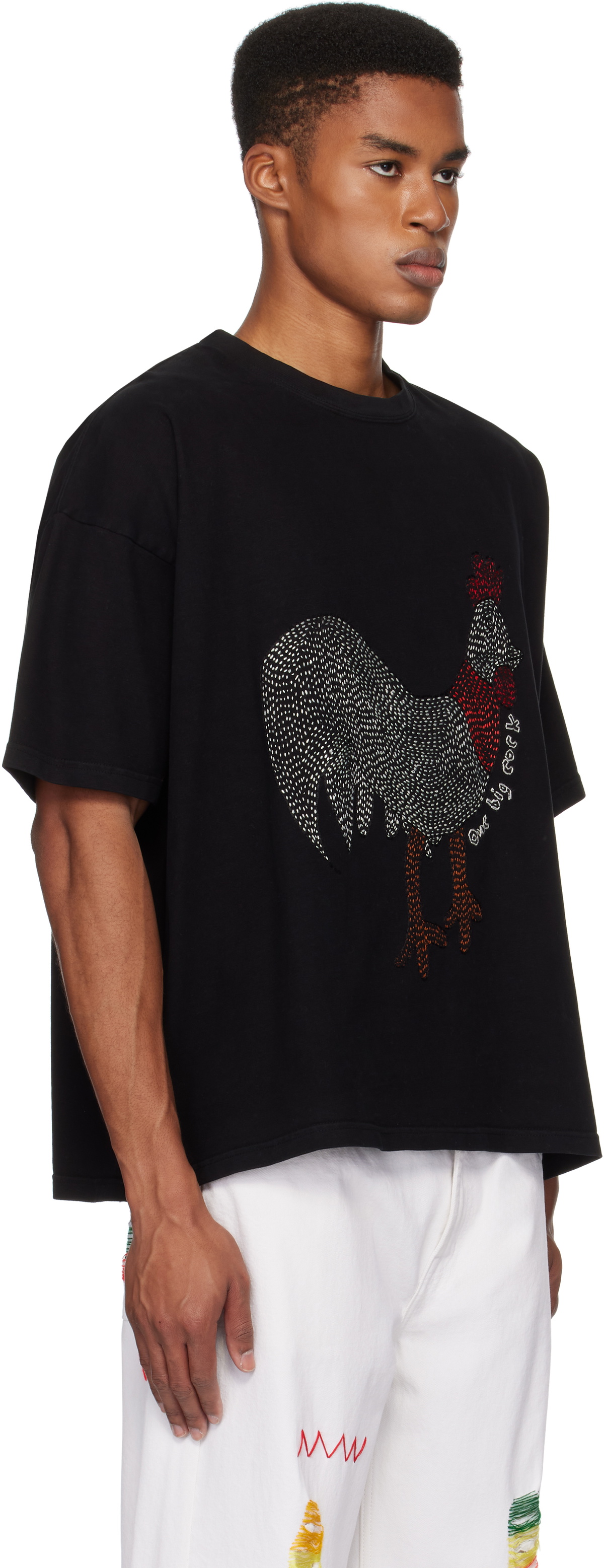 Glass Cypress SSENSE Exclusive Black 'One Big Cock' T-shirt