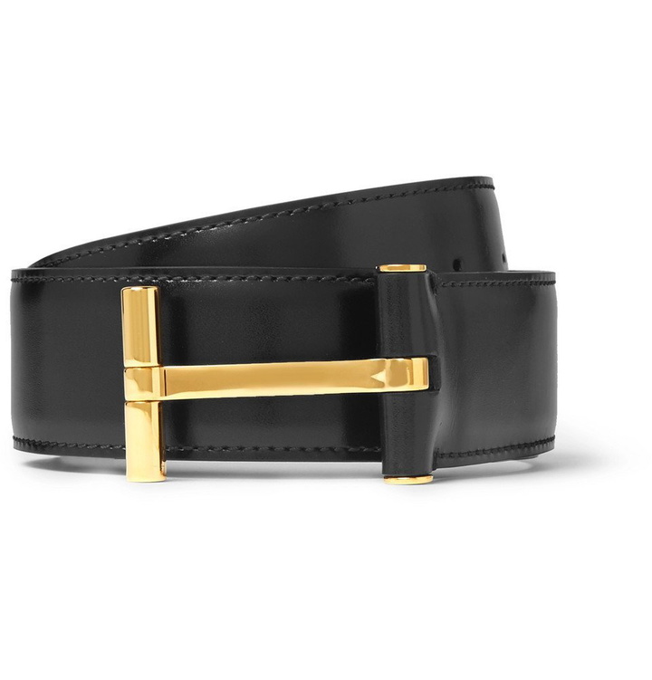 Photo: TOM FORD - 4cm Black Leather Belt - Black