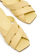 Tods Square-toe Suede and Leather Sandals Yellow