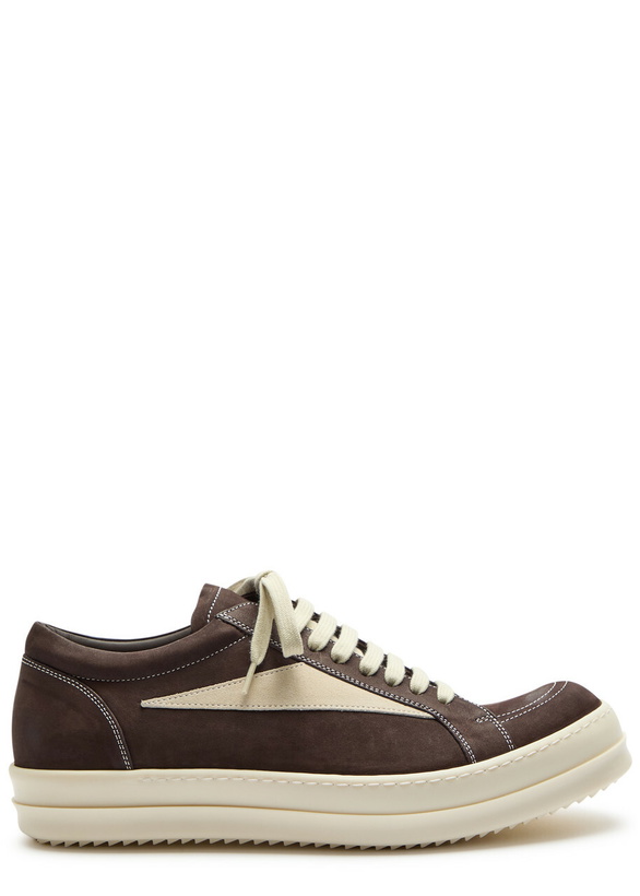 Photo: Rick Owens Suede and Leather Sneakers Brown