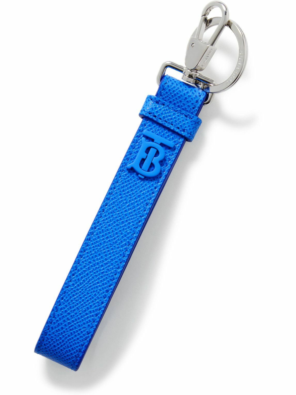 Burberry Beasts Leather Key Ring In Dark Navy