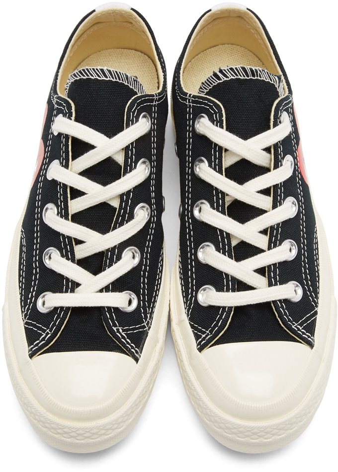 COMME des GARÇONS PLAY Black Converse Edition Half Heart Chuck 70 Low Sneakers