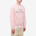 Casablanca Men's L'Arche Fleurie Crew Sweat in Pink