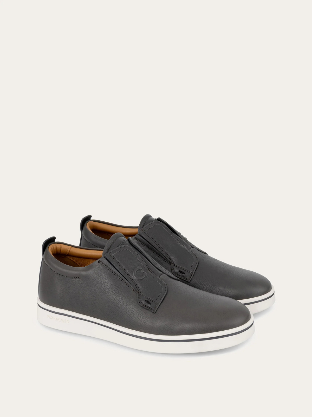 Ferragamo Mens Derby slip-on in Grey
