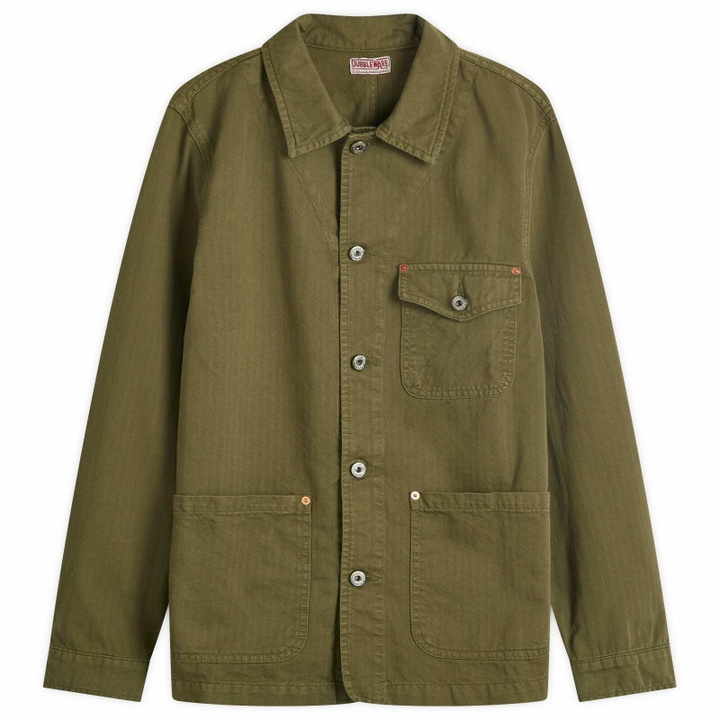 Photo: Dubbleware Men's Herringbone Work Jacket in Military Green