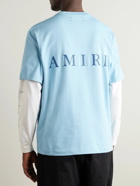 AMIRI - Logo-Print Cotton-Jersey T-Shirt - Blue