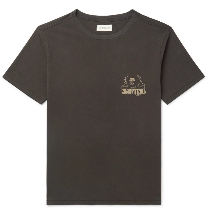Photo: Satta - Logo-Print Organic Cotton-Jersey T-Shirt - Gray