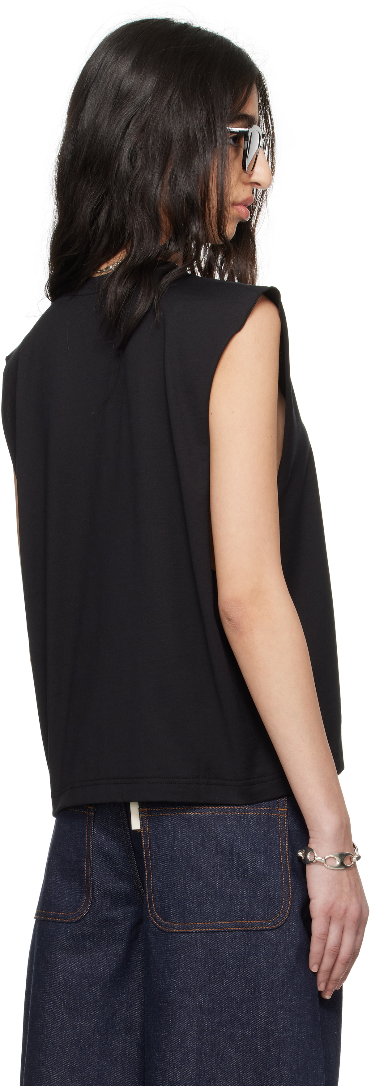 Meta Campania Collective Black Nat Tank Jersey Cotton Surfer T-shirt