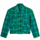 Andersson Bell Men's Toulouse Wool Trucker Jacket in Green/Blue