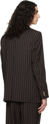 BOSS Brown Relaxed-Fit Virgin Wool Blazer