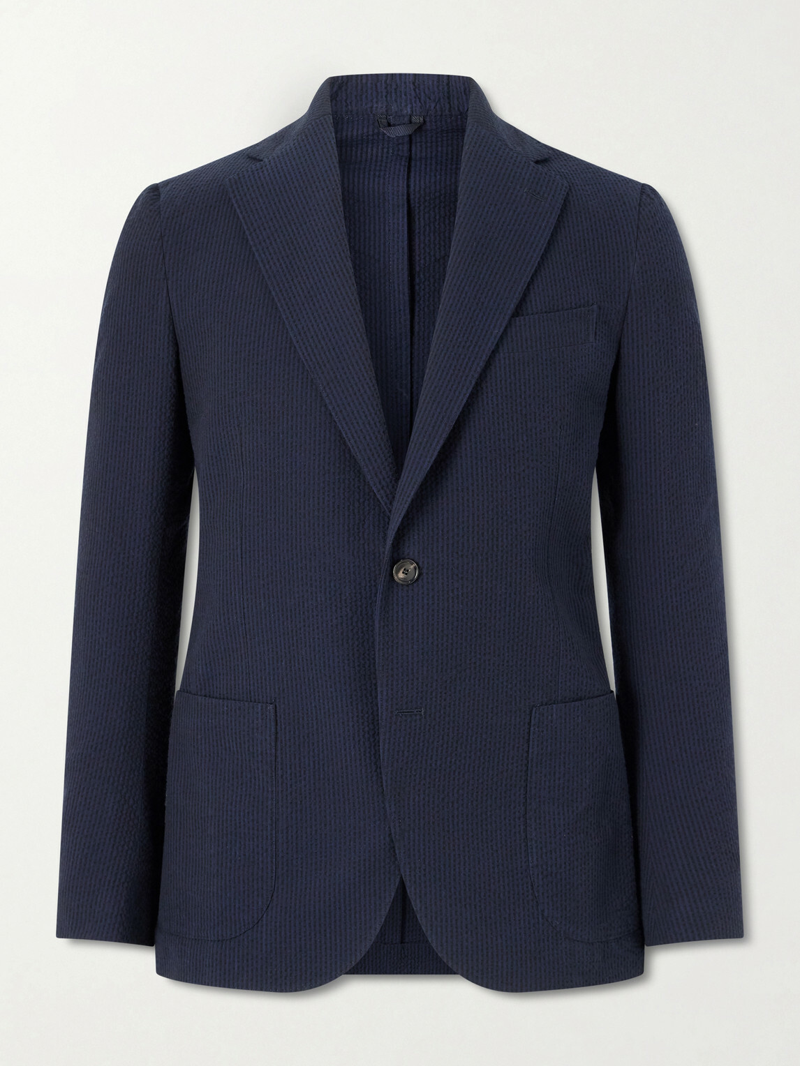 De Petrillo - Cotton-Seersucker Suit Jacket - Blue De Petrillo