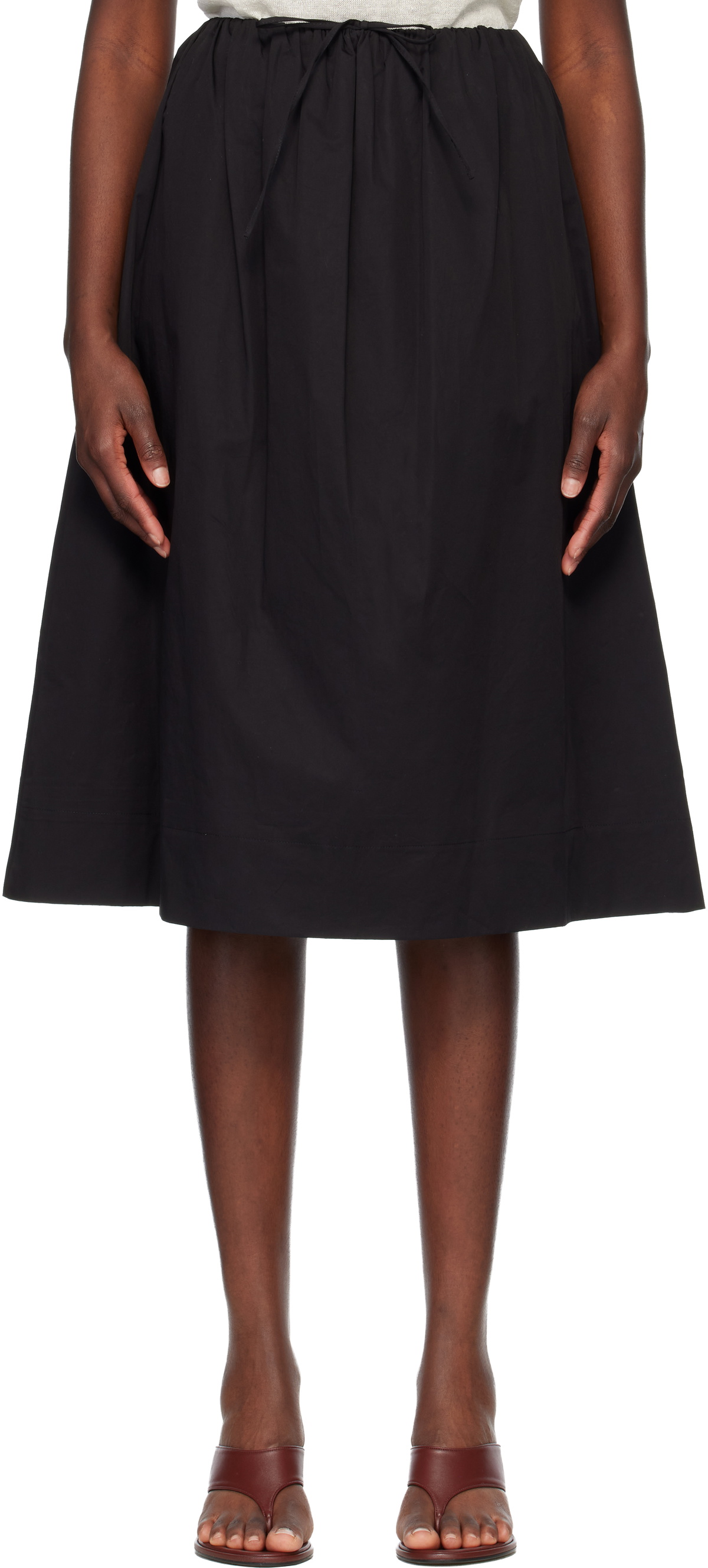 Nothing Written Black Leia A-Line Midi Skirt