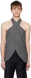 AARON ESH Gray Halter Vest