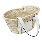 Loewe Beige and White Small Basket Tote