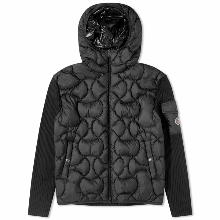 Photo: Moncler Men's Quilted Knit Jacket in Black