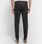 Lanvin - Skinny-Fit Herringbone Wool and Cotton-Blend Biker Trousers - Men - Charcoal