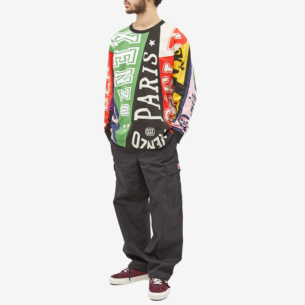 Kenzo Paris Men's Flags Classic Long Sleeve T-Shirt in Multicolor