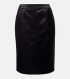 Saint Laurent Satin pencil skirt