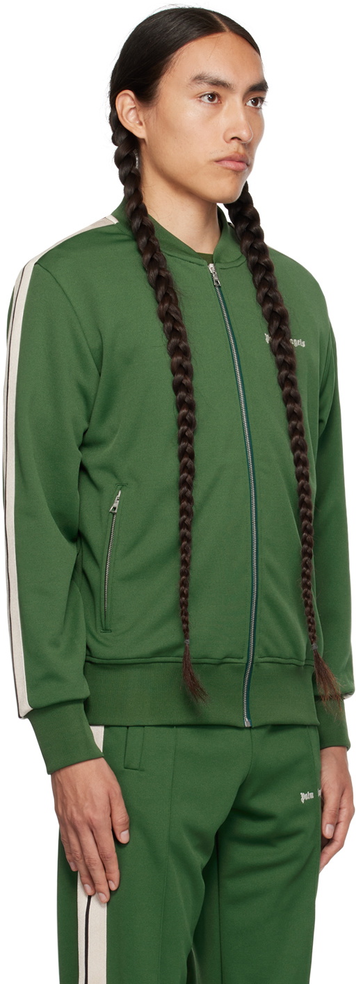 Palm Angels Green Embroidered Track Jacket Palm Angels